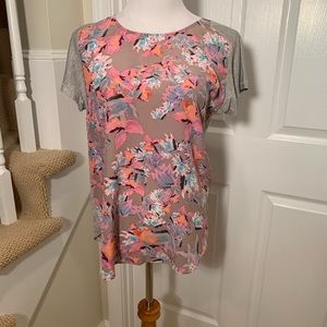 Rebecca Taylor top. Silk front/jersey back